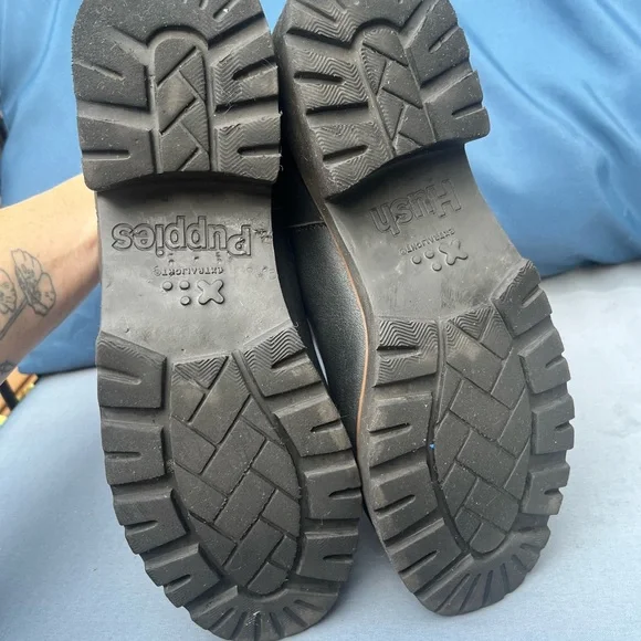 Hush Puppies Black Leather Waterproof Chelsea Boots - Picture 6 of 8